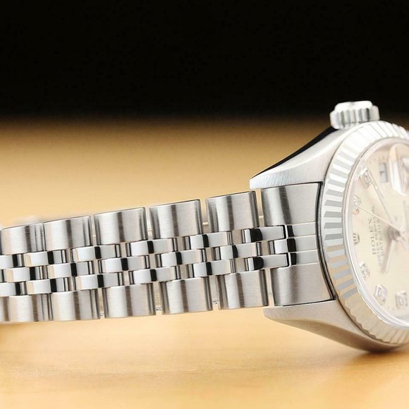 Rolex 18K Factory Diamond Dial Ladies Watch - Picture 7 of 8